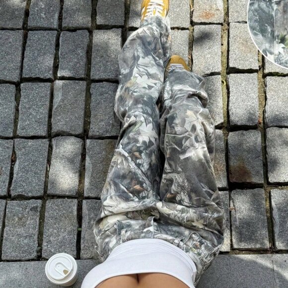Multicolor Casual Women's Streetwear Camo Jeans - Picture 6 of 6